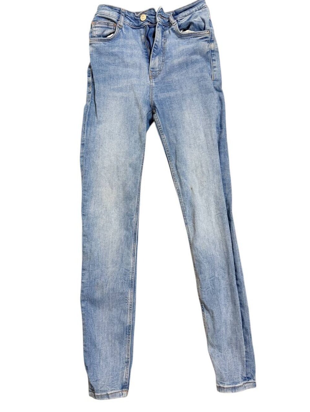 Zara High Rise Skinny Jeans Womens 4 26 Light Wash Classic